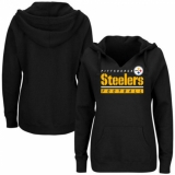 NFL Pittsburgh Steelers Majestic Women's Self Determination Pullover Hoodie - Black