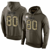 NFL Nike Pittsburgh Steelers #80 Jack Butler Green Salute To Service Men's Pullover Hoodie