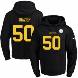 NFL Men's Nike Pittsburgh Steelers #50 Ryan Shazier Black(Gold No.) Name & Number Pullover Hoodie
