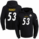 NFL Men's Nike Pittsburgh Steelers #53 Maurkice Pouncey Black Name & Number Pullover Hoodie