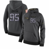 NFL Women's Nike Seattle Seahawks #95 Dion Jordan Stitched Black Anthracite Salute to Service Player Performance Hoodie