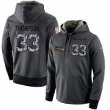 NFL Men's Nike Seattle Seahawks #33 Tedric Thompson Stitched Black Anthracite Salute to Service Player Performance Hoodie