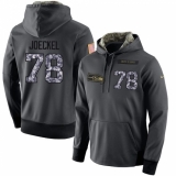 NFL Men's Nike Seattle Seahawks #78 Luke Joeckel Stitched Black Anthracite Salute to Service Player Performance Hoodie