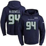 NFL Men's Nike Seattle Seahawks #94 Malik McDowell Navy Blue Name & Number Pullover Hoodie