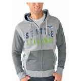 NFL Seattle Seahawks G-III Sports by Carl Banks Safety Tri-Blend Full-Zip Hoodie - Heathered Gray