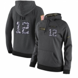 NFL Women's Nike Seattle Seahawks 12th Fan Stitched Black Anthracite Salute to Service Player Performance Hoodie