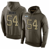 NFL Nike Seattle Seahawks #54 Bobby Wagner Green Salute To Service Men's Pullover Hoodie