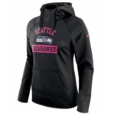 NFL Seattle Seahawks Nike Women's Breast Cancer Awareness Circuit Performance Pullover Hoodie - Black