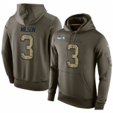 NFL Nike Seattle Seahawks #3 Russell Wilson Green Salute To Service Men's Pullover Hoodie