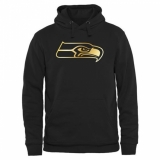 NFL Men's Seattle Seahawks Pro Line Black Gold Collection Pullover Hoodie