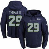 NFL Men's Nike Seattle Seahawks #29 Earl Thomas III Navy Blue Name & Number Pullover Hoodie
