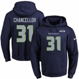 NFL Men's Nike Seattle Seahawks #31 Kam Chancellor Navy Blue Name & Number Pullover Hoodie