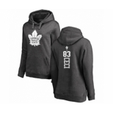Hockey Women's Toronto Maple Leafs #83 Cody Ceci Charcoal One Color Backer Pullover Hoodie