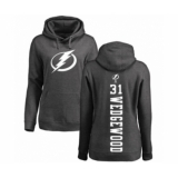 Hockey Women's Tampa Bay Lightning #31 Scott Wedgewood Charcoal One Color Backer Pullover Hoodie