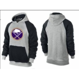 NHL Men's Buffalo Sabres Big & Tall Logo Hoodie - Grey/Black