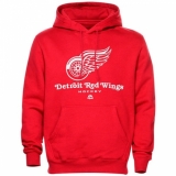 NHL Men's Detroit Red Wings Majestic Critical Victory VIII Fleece Hoodie - Steel