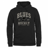 NHL Men's St. Louis Blues Black Camo Stack Pullover Hoodie