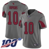 Youth Nike Arizona Cardinals #10 DeAndre Hopkins Silver Stitched NFL Limited Inverted Legend 100th Season Jersey