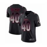 Men's Arizona Cardinals #40 Pat Tillman Limited Black Smoke Fashion Football Jersey