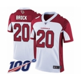 Men's Arizona Cardinals #20 Tramaine Brock White Vapor Untouchable Limited Player 100th Season Football Jersey