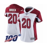 Women's Arizona Cardinals #20 Tramaine Brock White Vapor Untouchable Limited Player 100th Season Football Jersey