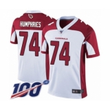 Men's Arizona Cardinals #74 D.J. Humphries White Vapor Untouchable Limited Player 100th Season Football Jersey