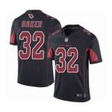 Men's Arizona Cardinals #32 Budda Baker Limited Black Rush Vapor Untouchable Football Jersey