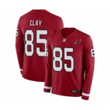 Men's Arizona Cardinals #85 Charles Clay Limited Red Therma Long Sleeve Football Jersey