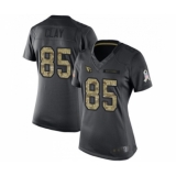 Women's Arizona Cardinals #85 Charles Clay Limited Black 2016 Salute to Service Football