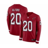 Youth Arizona Cardinals #20 Robert Alford Limited Red Therma Long Sleeve Football Jersey
