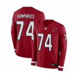 Men's Nike Arizona Cardinals #74 D.J. Humphries Limited Red Therma Long Sleeve NFL Jersey