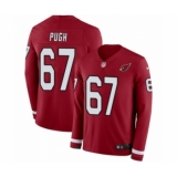 Men's Nike Arizona Cardinals #67 Justin Pugh Limited Red Therma Long Sleeve NFL Jersey