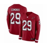 Men's Nike Arizona Cardinals #29 Chase Edmonds Limited Red Therma Long Sleeve NFL Jersey