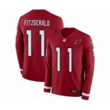 Men's Nike Arizona Cardinals #11 Larry Fitzgerald Limited Red Therma Long Sleeve NFL Jersey