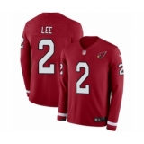 Men's Nike Arizona Cardinals #2 Andy Lee Limited Red Therma Long Sleeve NFL Jersey