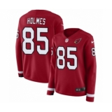 Women's Nike Arizona Cardinals #85 Gabe Holmes Limited Red Therma Long Sleeve NFL Jersey