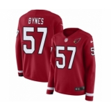 Women's Nike Arizona Cardinals #57 Josh Bynes Limited Red Therma Long Sleeve NFL Jersey