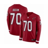 Youth Nike Arizona Cardinals #70 Evan Boehm Limited Red Therma Long Sleeve NFL Jersey