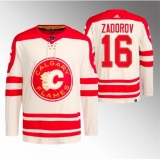 Men's Calgary Flames #17 Nikita Zadorov 2023 Cream Heritage Classic Primegreen Stitched Jersey