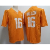 Men's Notre Tennessee Volunteers #16 Morgan Wallen Orange Stitched Jersey