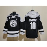 Men's Brooklyn Nets #10 Ben Simmons Black Lace-Up Pullover Hoodie