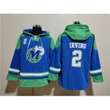 Men's Dallas Mavericks #2 Kyrie Irving Royal Ageless Must-Have Lace-Up Pullover Hoodie