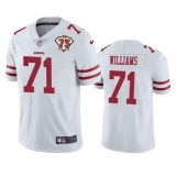 Men's San Francisco 49ers #71 Trent Williams White 75th Anniversary Vapor Untouchable Limited Stitched Football Jersey