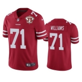 Men's San Francisco 49ers #71 Trent Williams Red 75th Anniversary Vapor Untouchable Limited Stitched Football Jersey