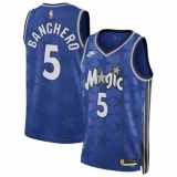 Men's Orlando Magic #5 Paolo Banchero Blue 2023-24 Classic Edition Stitched Basketball Jersey