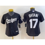 Women's Los Angeles Dodgers #17 Shohei Ohtani Black Stitched Jersey