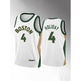 Men's Boston Celtics #4 Jure Holiday White Edition Stitched Basketball Jersey