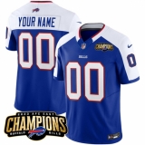 Men's Buffalo Bills Active Player Custom Blue White 2023 F.U.S.E. AFC East Champions Ptach Football Stitched Jersey