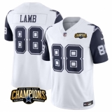 Men's Dallas Cowboys #88 CeeDee Lamb White Navy 2023 F.U.S.E. NFC East Champions Football Stitched Jersey