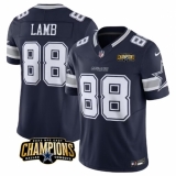 Men's Dallas Cowboys #88 CeeDee Lamb Navy 2023 F.U.S.E. NFC East Champions Football Stitched Jersey